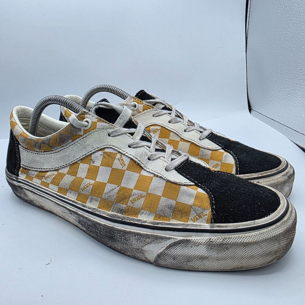 Vans Bold Ni Mens Size 10.5 Checkerboard Black Mango Mojito Sneaker Shoes Casual